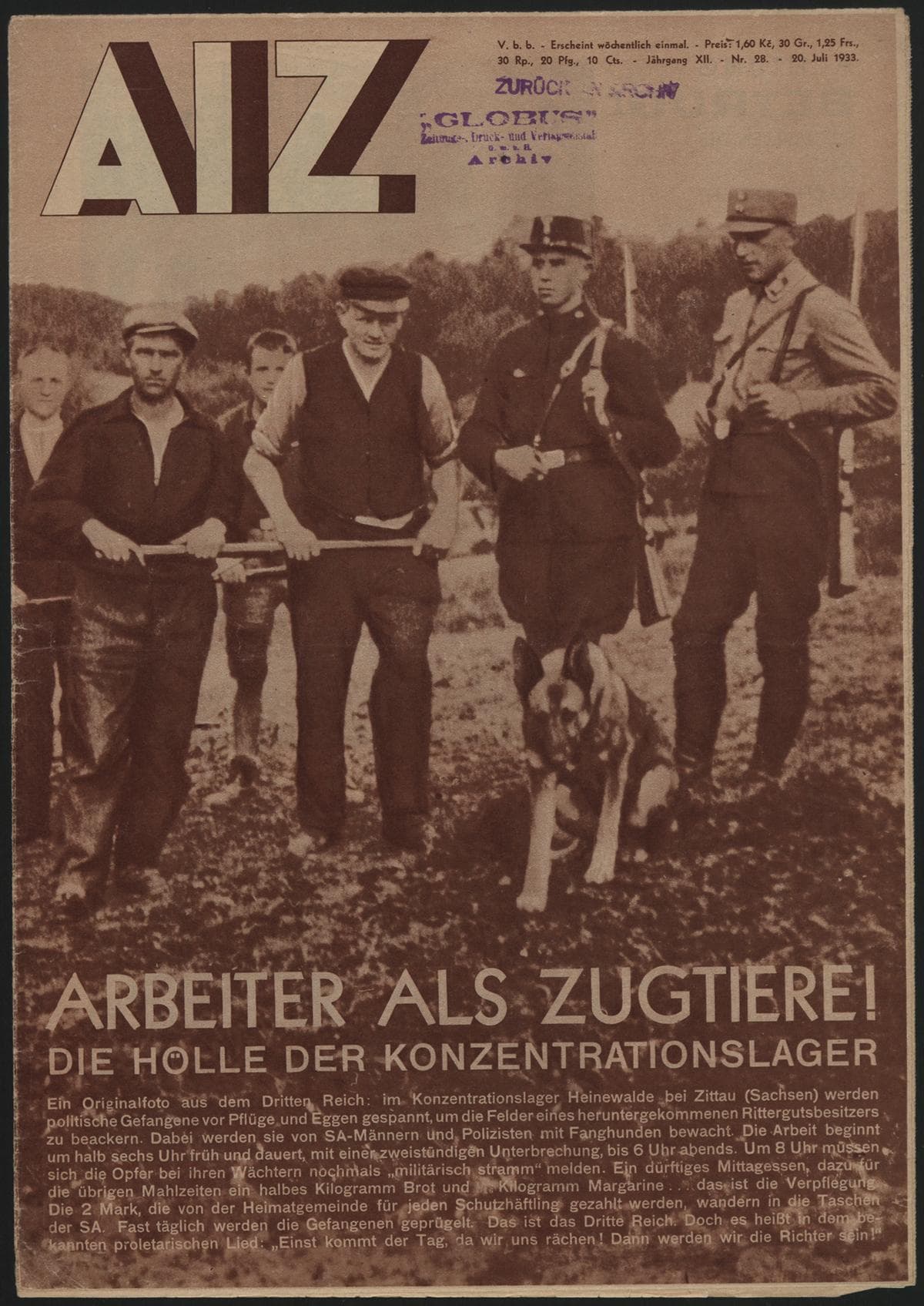 AIZ 12 (1933), 28 Copertina