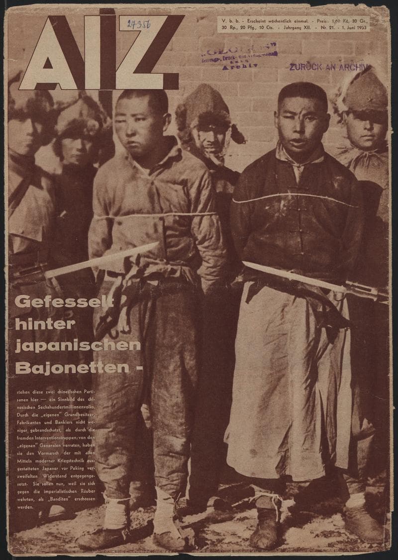 AIZ 12 (1933), 21 Copertina