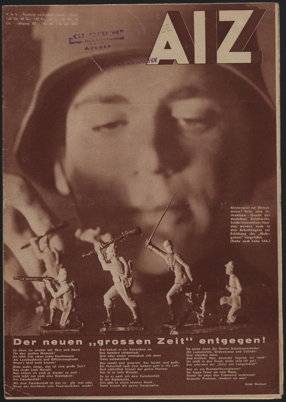 AIZ 12 (1933), 26 Copertina