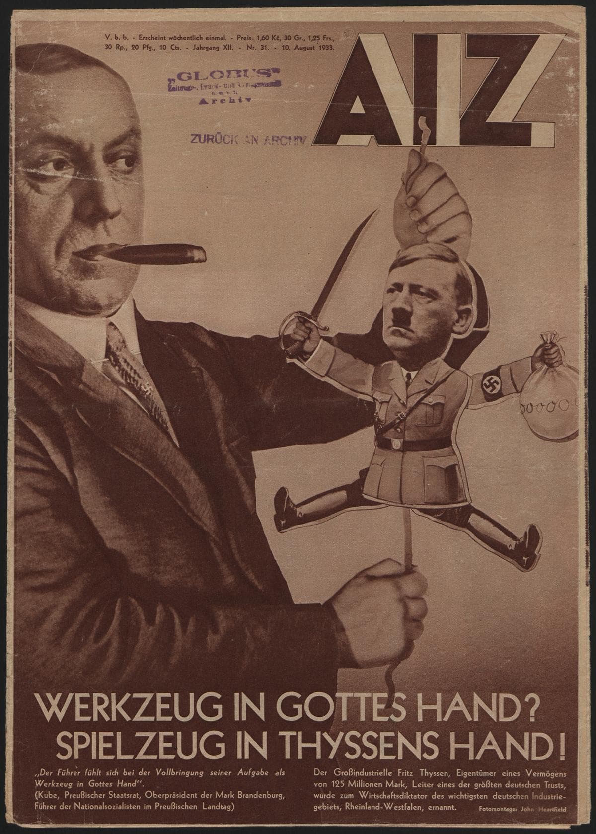 AIZ 12 (1933), 31 Copertina