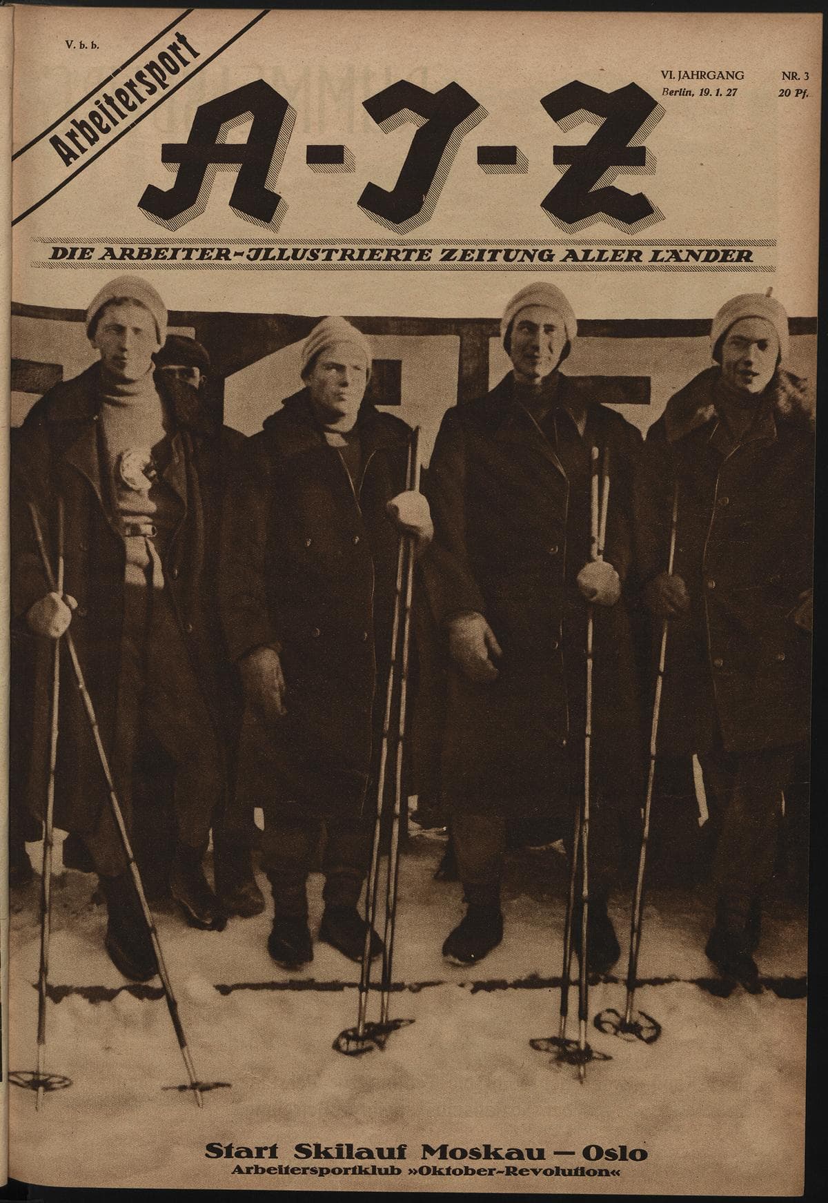 AIZ 6 (1927), 3 Copertina