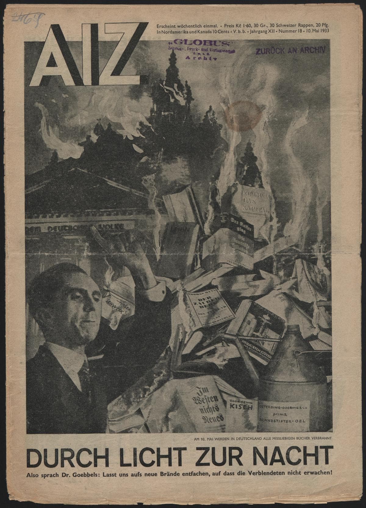 AIZ 12 (1933), 18 Copertina