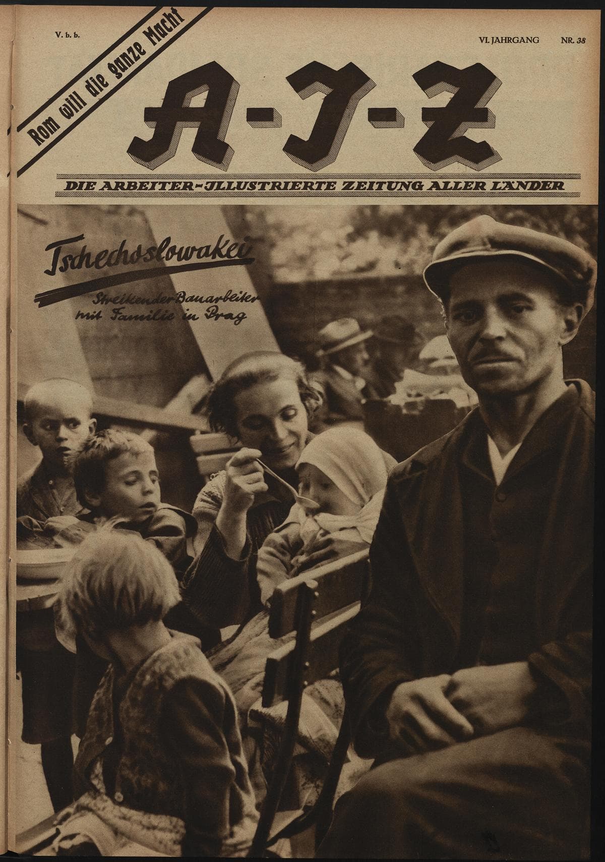 AIZ 6 (1927), 38 Copertina