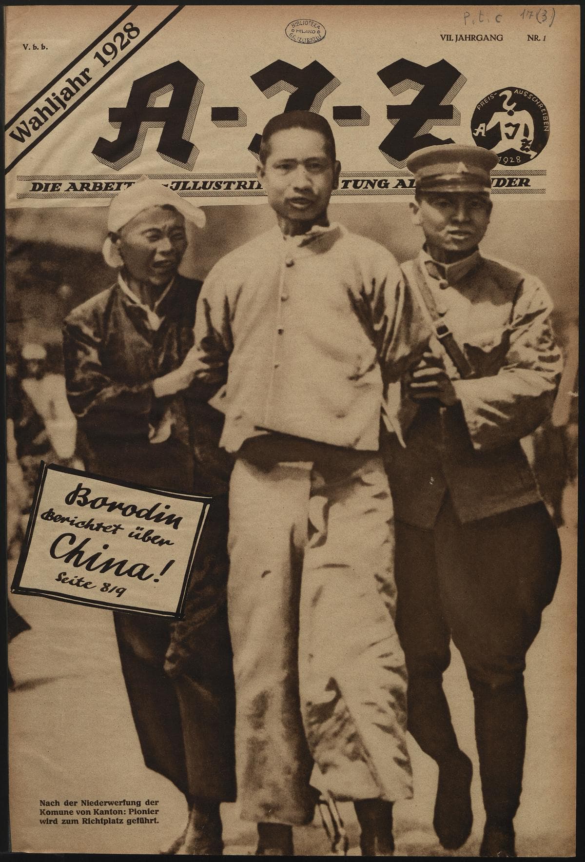 AIZ 7 (1928), 1 Copertina