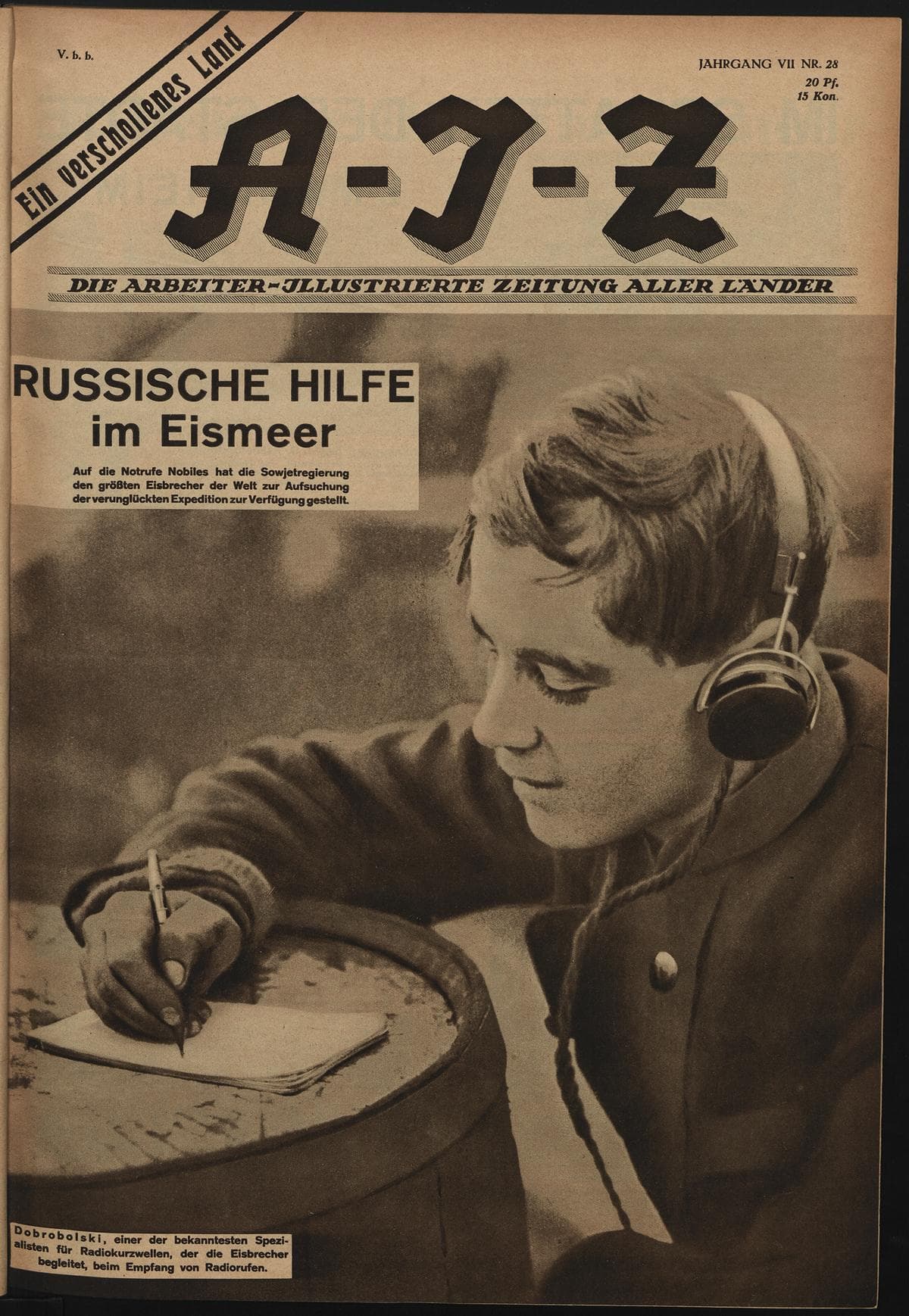 AIZ 7 (1928), 28 Copertina