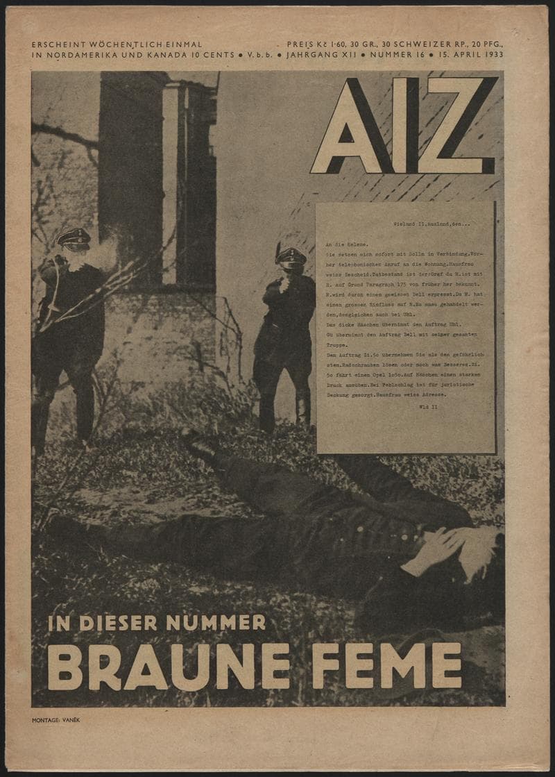 AIZ 12 (1933), 16 Copertina