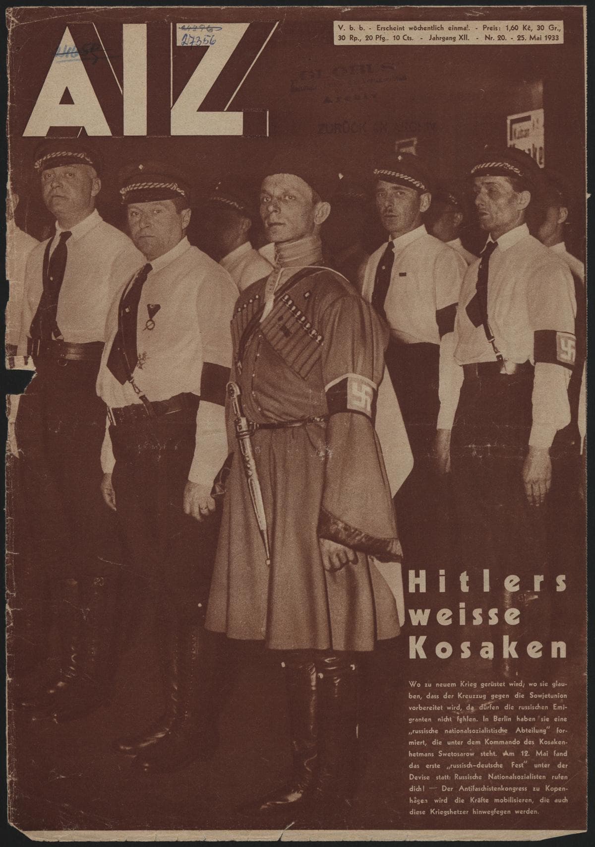 AIZ 12 (1933), 20 Copertina