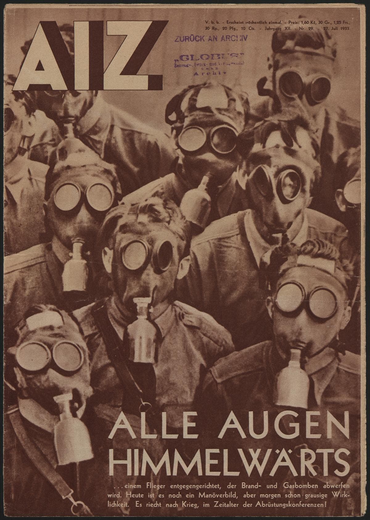 AIZ 12 (1933), 29 Copertina
