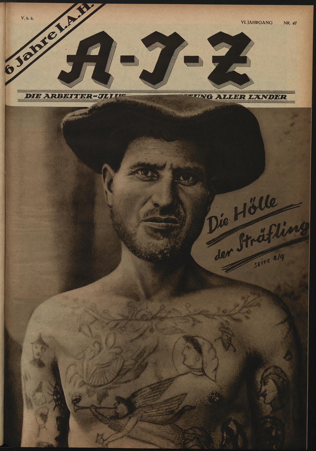 AIZ 6 (1927), 47 Copertina