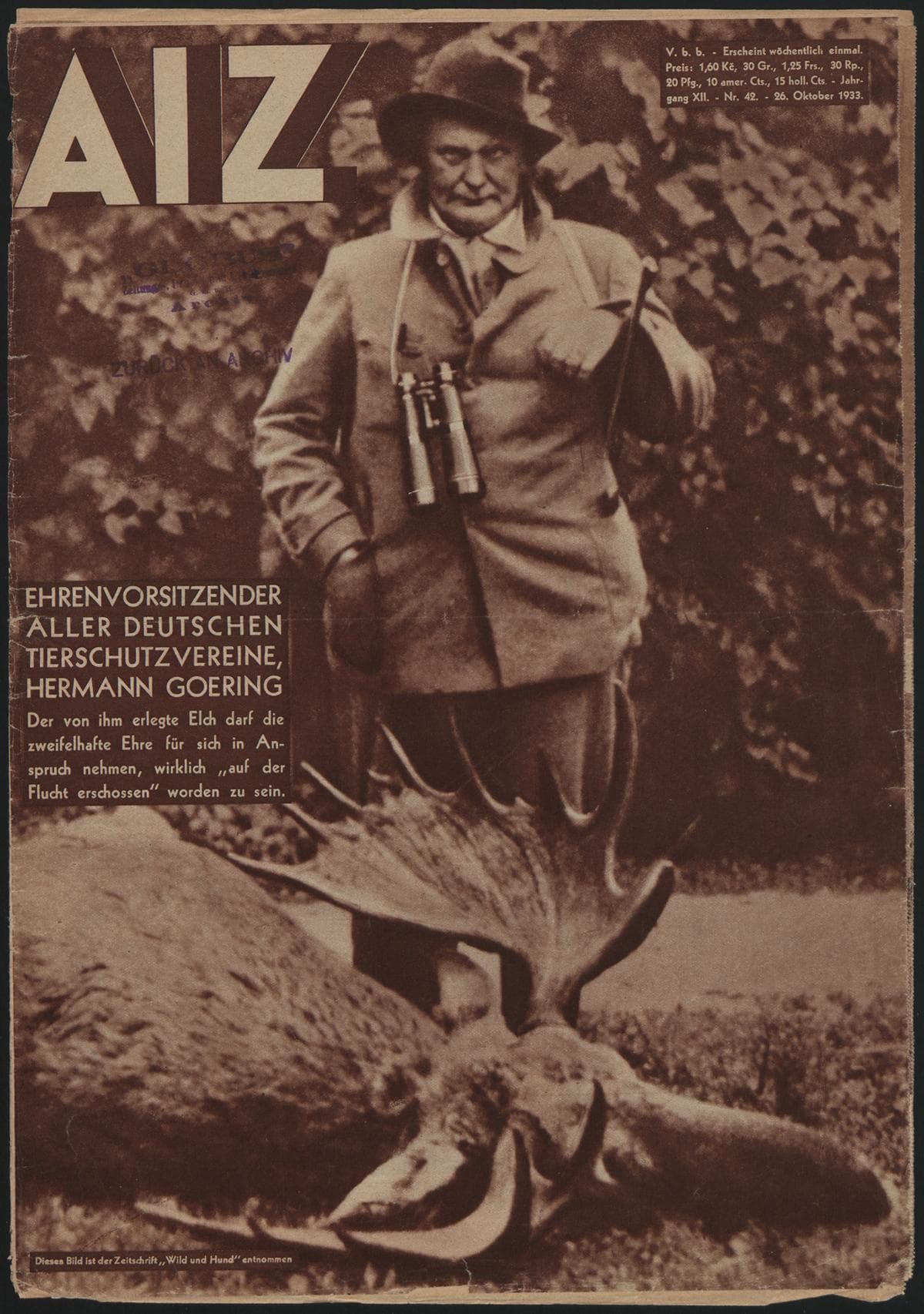 AIZ 12 (1933), 42 Copertina