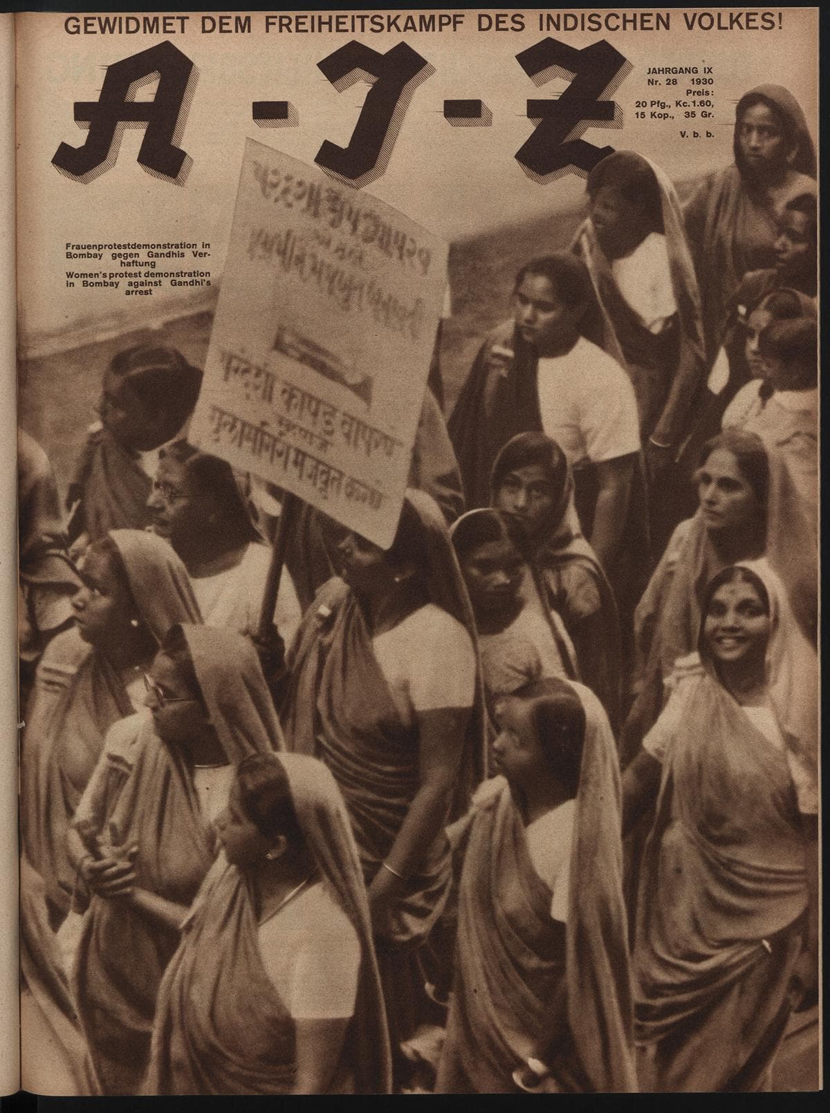 AIZ 9 (1930), 28 Copertina