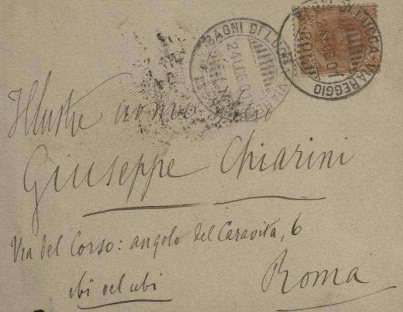 Corrispondenza G. Chiarini - Pascoli, p. 1